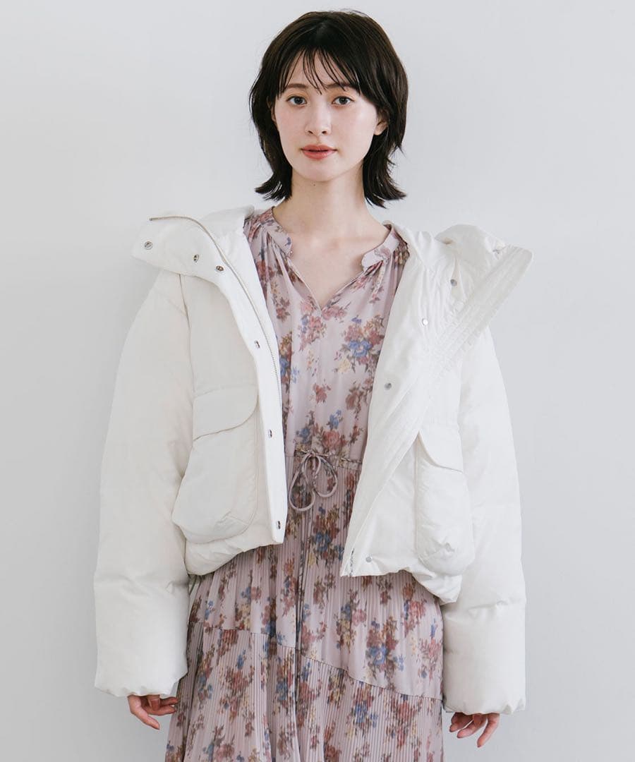 【ココディール】ショートフードダウンコート