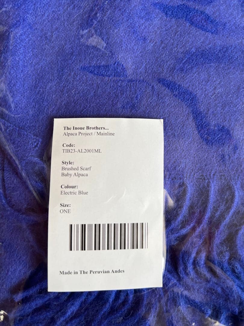 The Inoue Brothers マフラー　ブルー　アルパカ