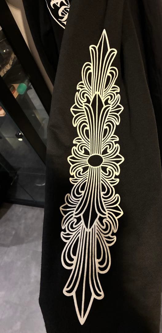 トップス CHROME HEARTS Floral Cross Hoodie L