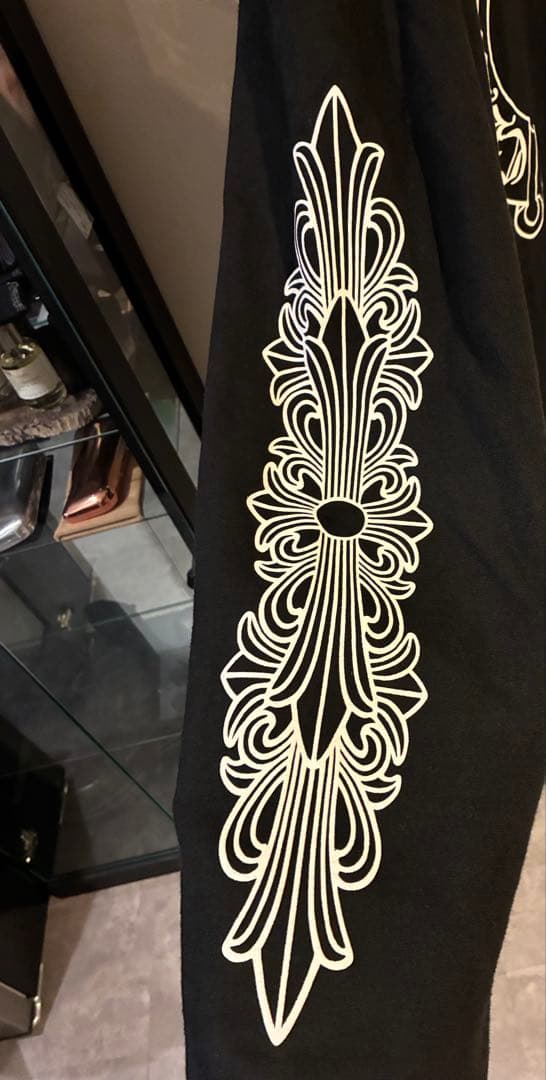 トップス CHROME HEARTS Floral Cross Hoodie L