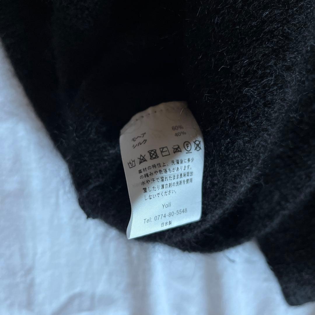 yoli モヘアショートニット　black
