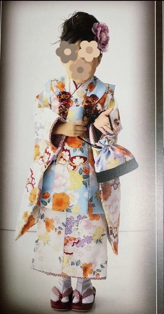 七五三用の着物　3歳女の子被布フルセット