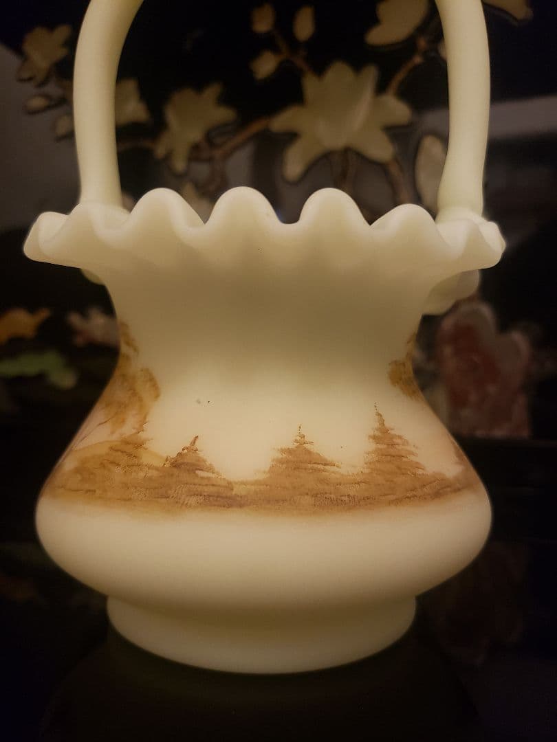 フェントン社 Fenton フェントン アートガラス ウランガラス 置物