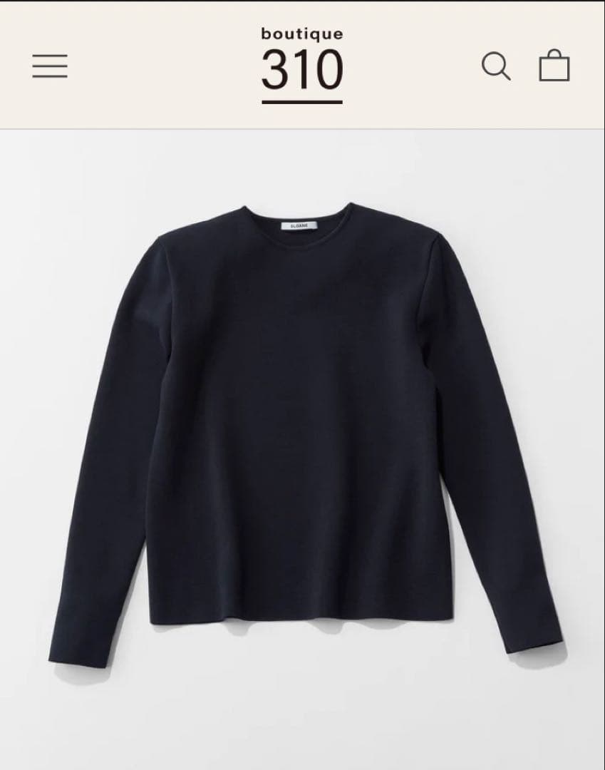 boutique310 SLONE 肩で魅せるニット 佐藤佳菜子 ネイビー