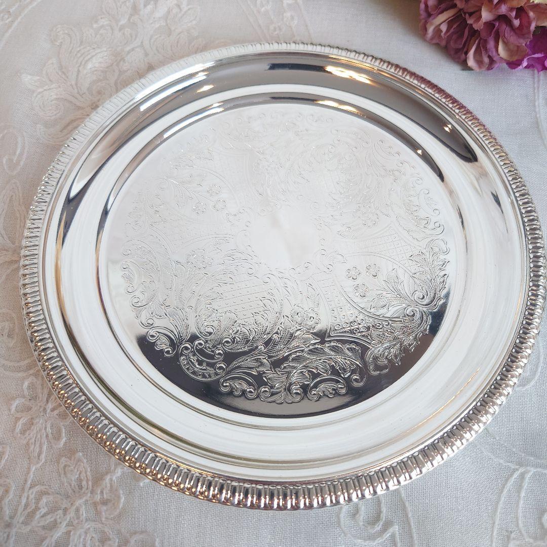 イギリス製　シルバープレート　シルバートレイ