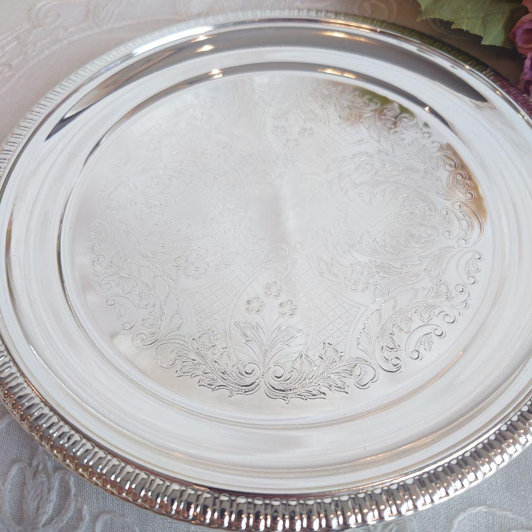 イギリス製　シルバープレート　シルバートレイ
