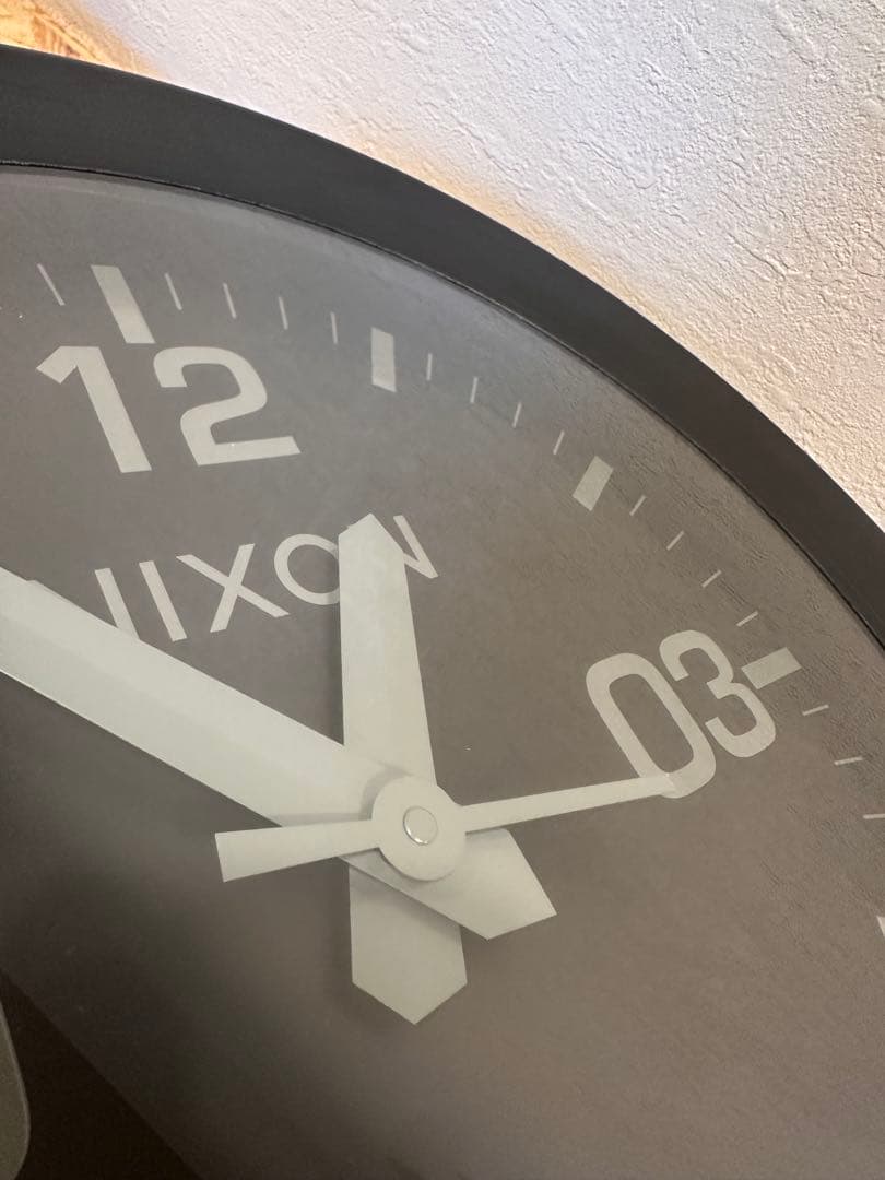 非売品NIXON アナログ掛時計 黒 約45cm
