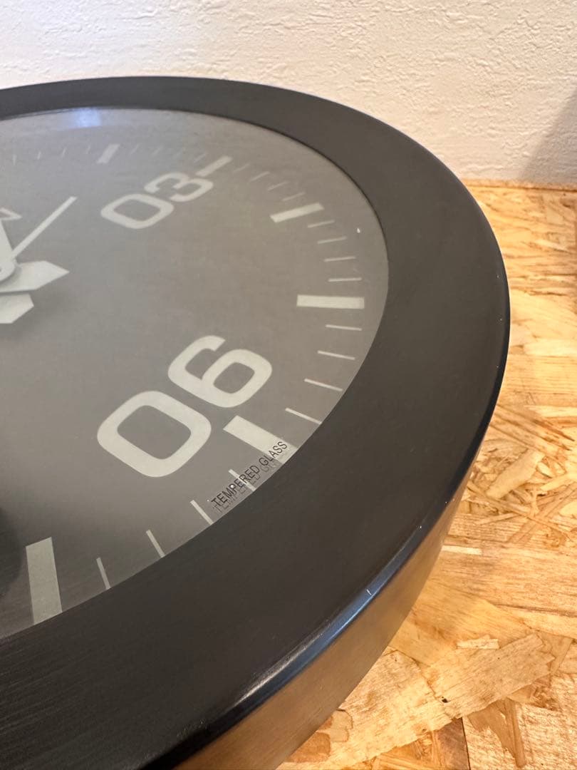 非売品NIXON アナログ掛時計 黒 約45cm