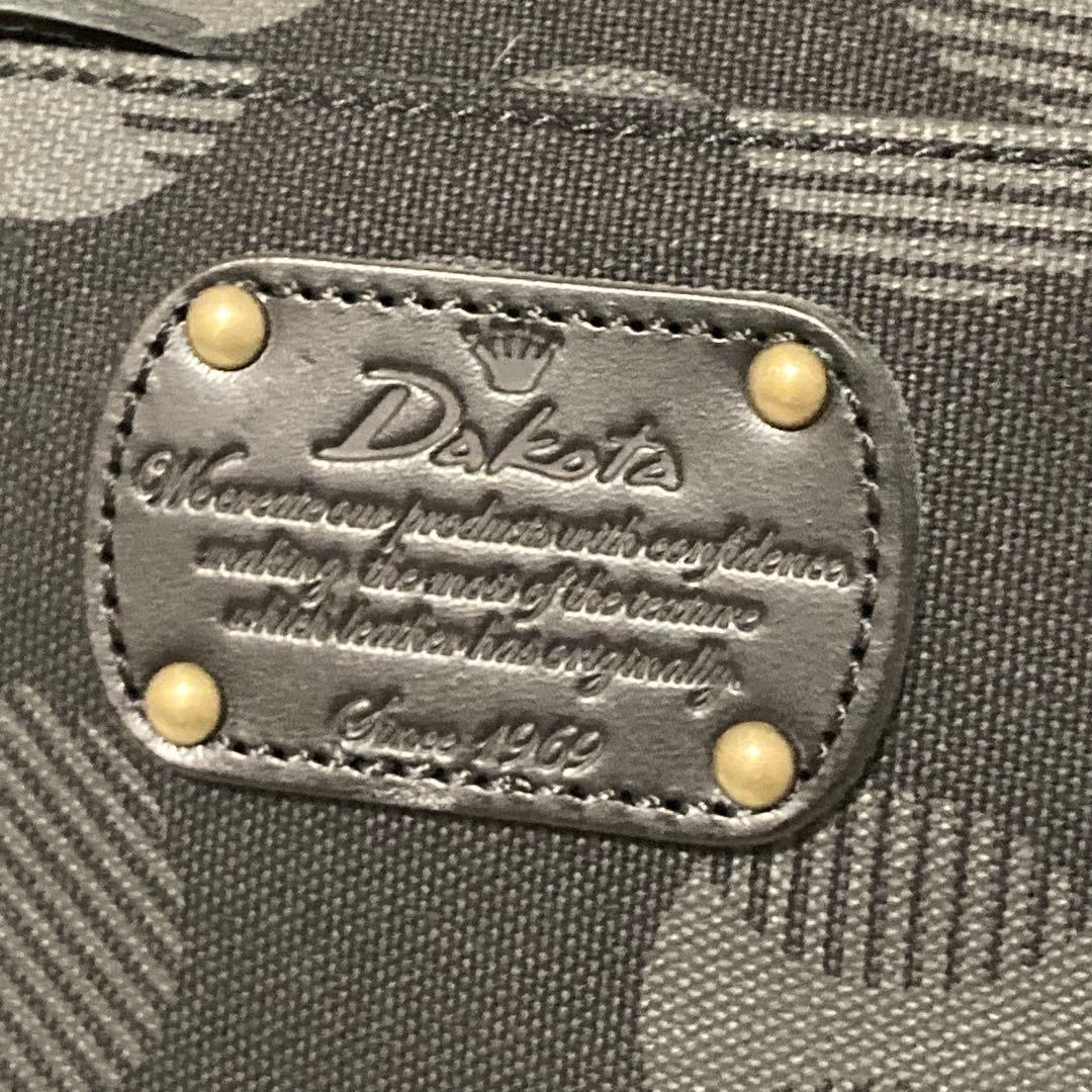 極美品 Dakota ダコタ ピット トートバッグ レザー 水玉 ブラック