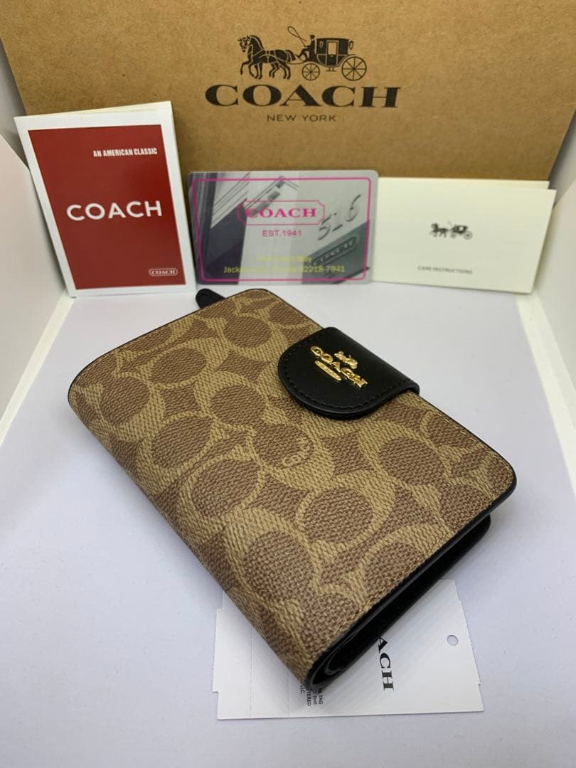 COACH コーチ CW786 二つ折り財布 シグネチャー　キャンバス
