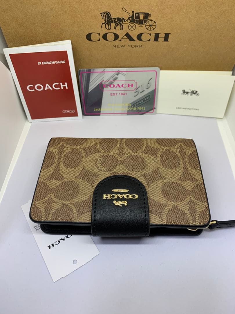 COACH コーチ CW786 二つ折り財布 シグネチャー　キャンバス