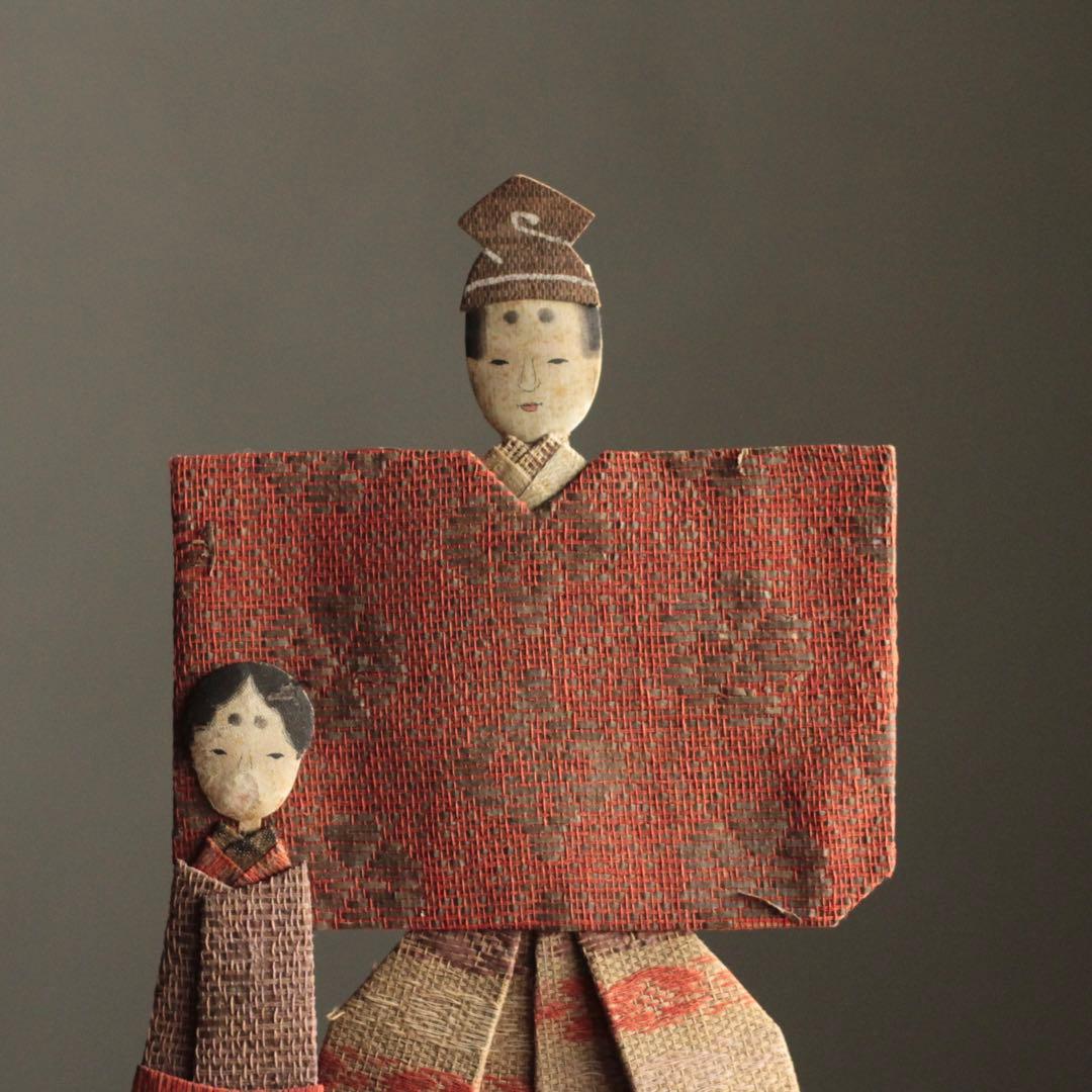 大正〜昭和頃 紙雛 No.2 立雛 雛人形 古道具 アンティーク