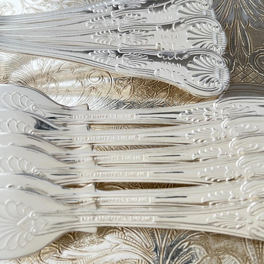 【Smith Seymour】キングスパターンのデザートセット 6名用19本組