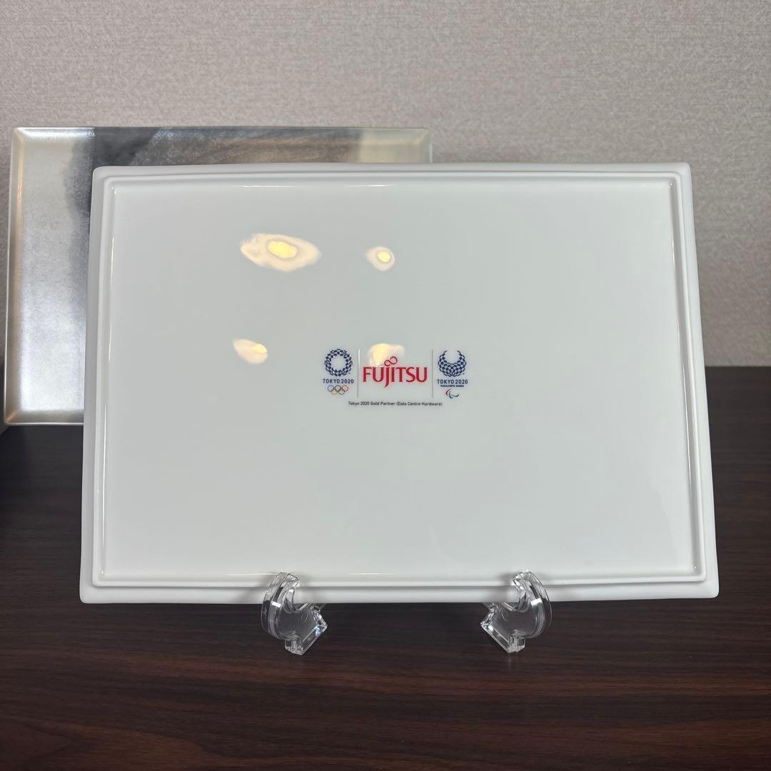 【未使用】ニッコー 「墨の瞬」コシノヒロコ 長角皿 4枚セット