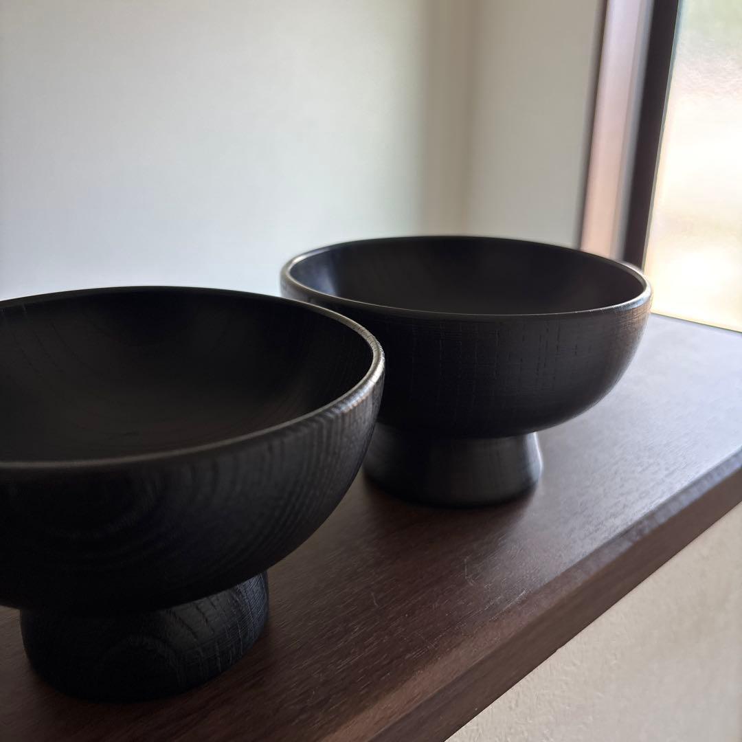木工作家 豊田豪史さん◻️黒漆汁椀 2点◻️新品未使用