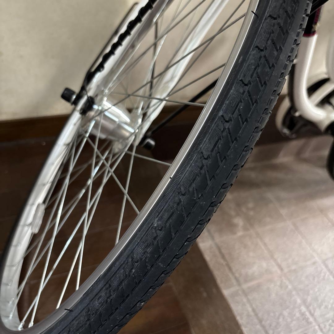 【美品】※直接引き取り 自転車 ママチャリ 前後カゴ付き ミラー付き