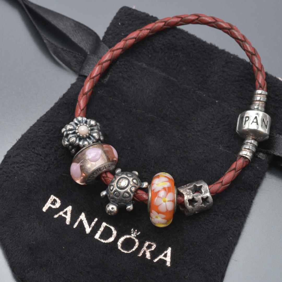 良品 PANDORA パンドラ SV ブレスレット S925刻印 袋付き