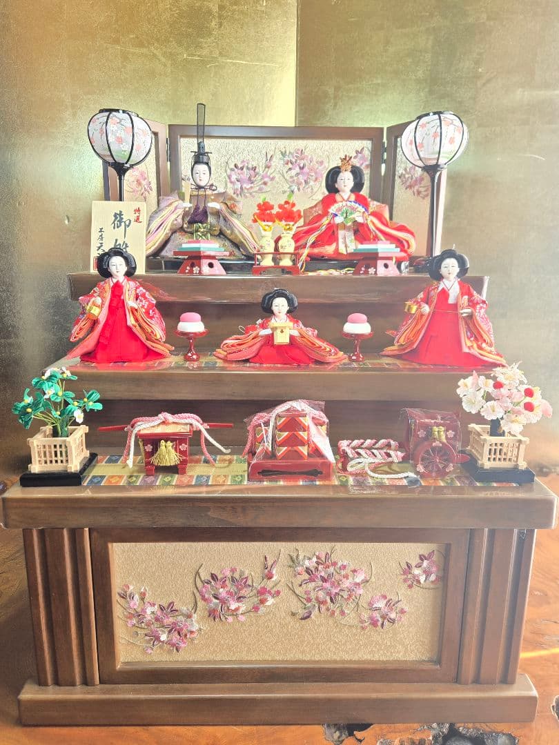 【一点限り】雛人形 収納飾り　3段 　D36