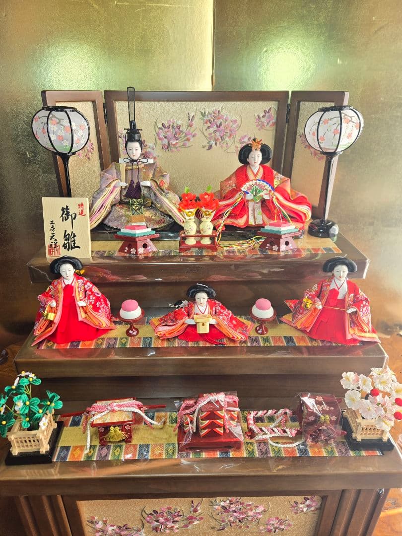 【一点限り】雛人形 収納飾り　3段 　D36