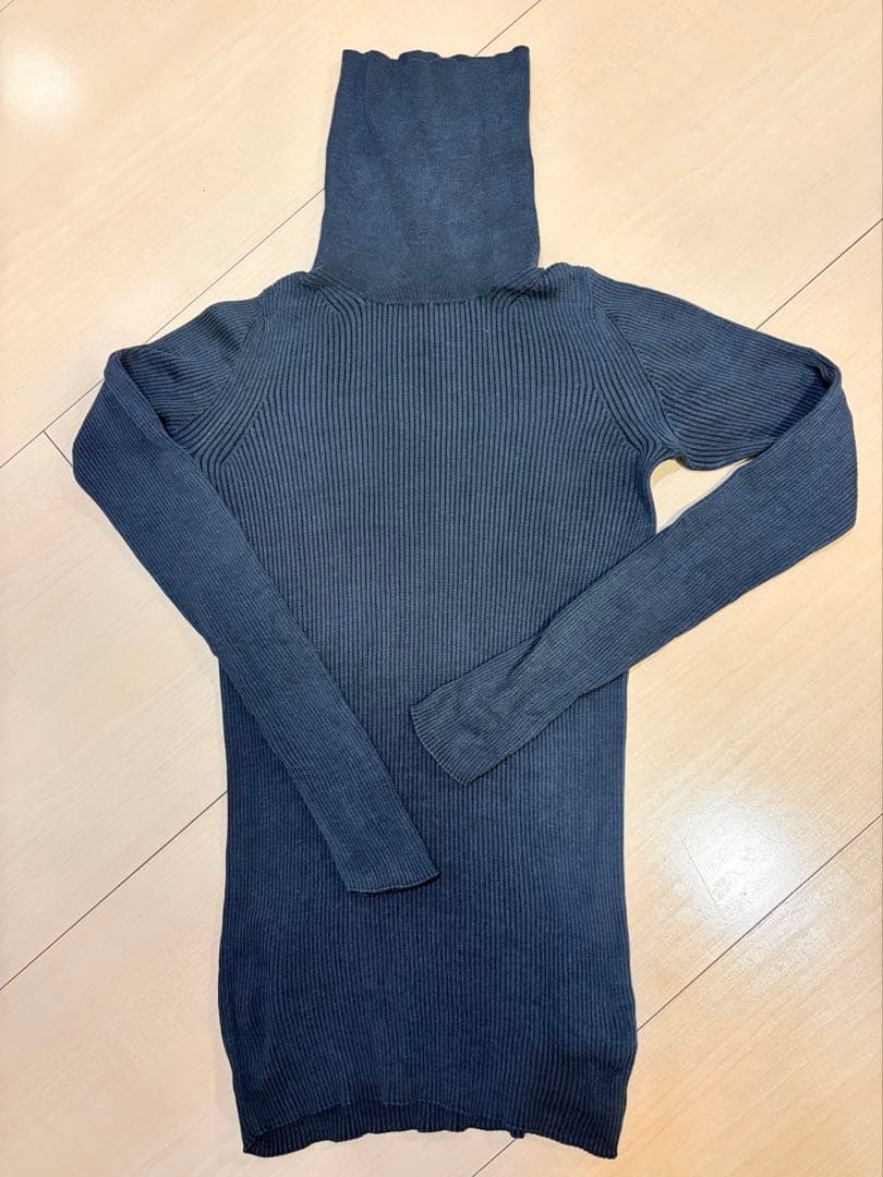 【Chaos】18Gシルクリブタートルネックニット