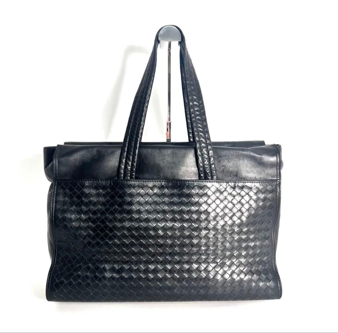【美品】 Bottega Venetaトートバッグ オールレザー ブラック黒