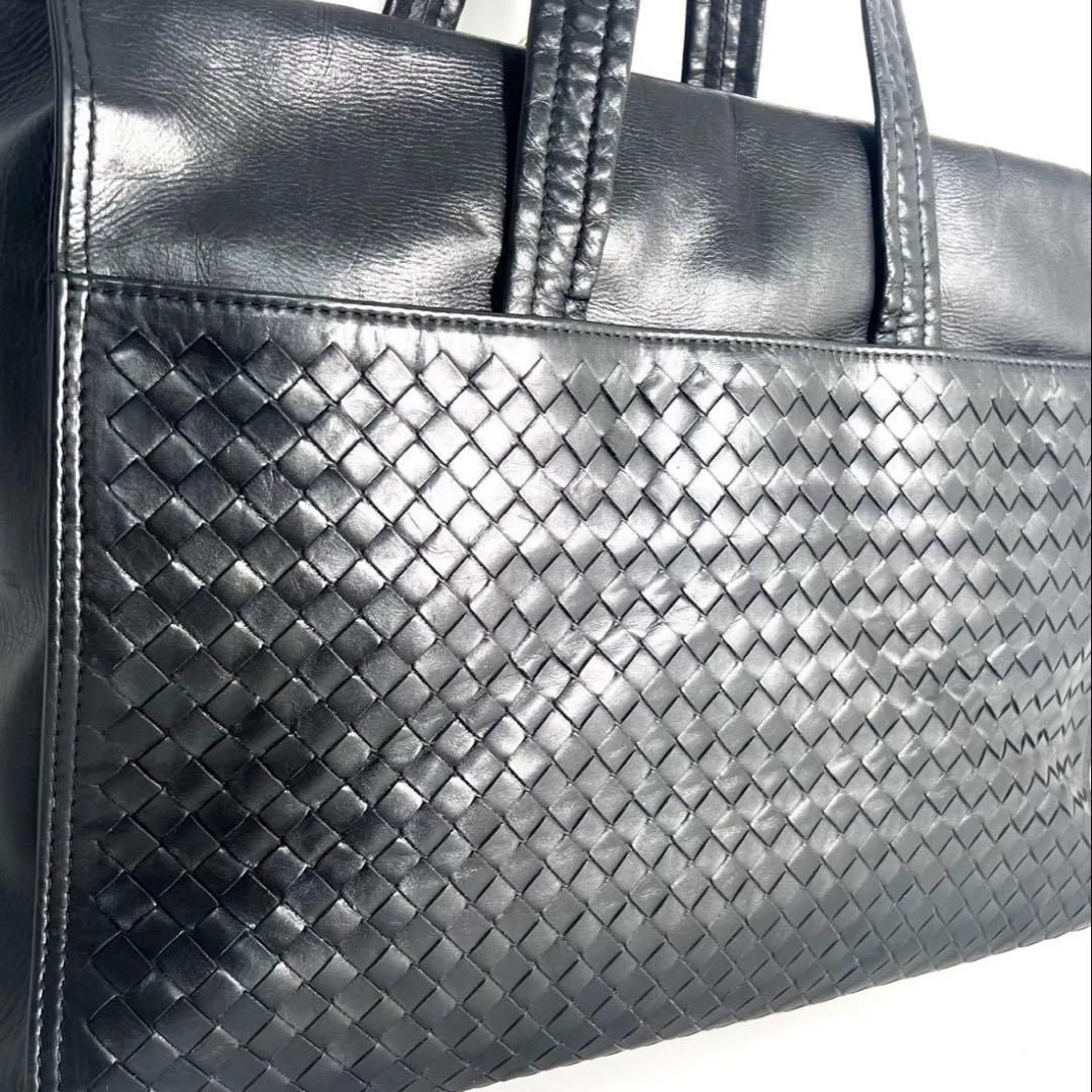 【美品】 Bottega Venetaトートバッグ オールレザー ブラック黒