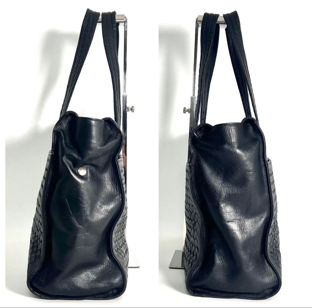 【美品】 Bottega Venetaトートバッグ オールレザー ブラック黒
