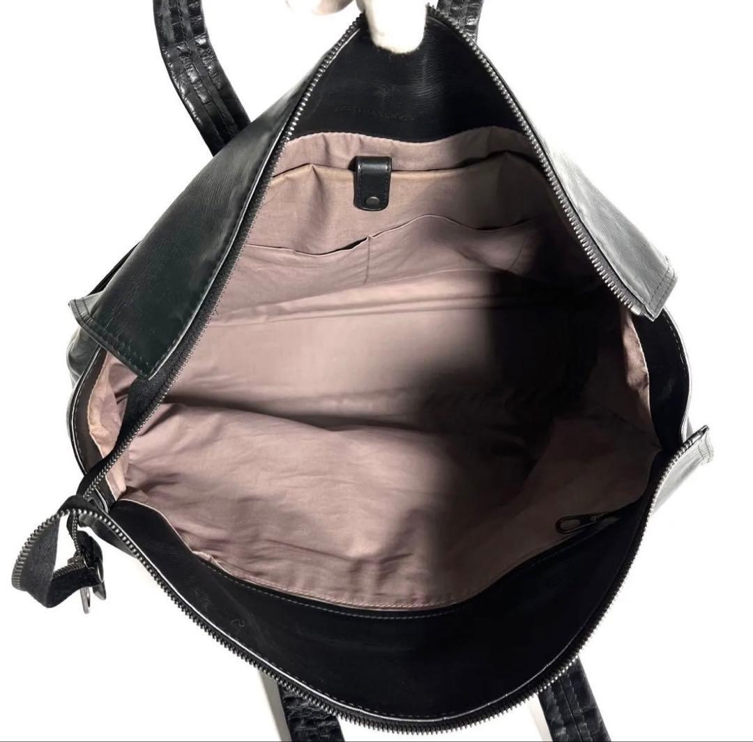 【美品】 Bottega Venetaトートバッグ オールレザー ブラック黒