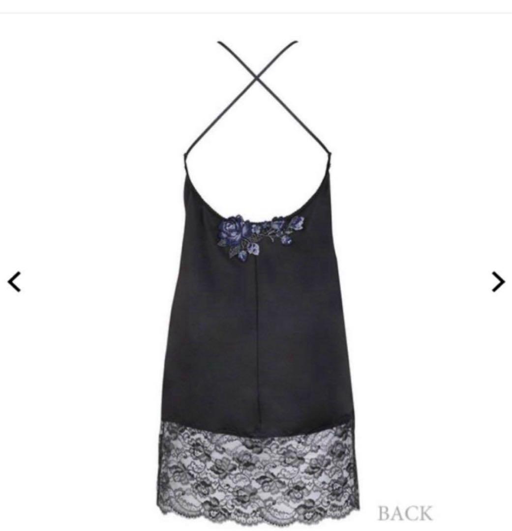 サルート/10 新品タグ付 ガウン＆スリップ 2点セット M黒