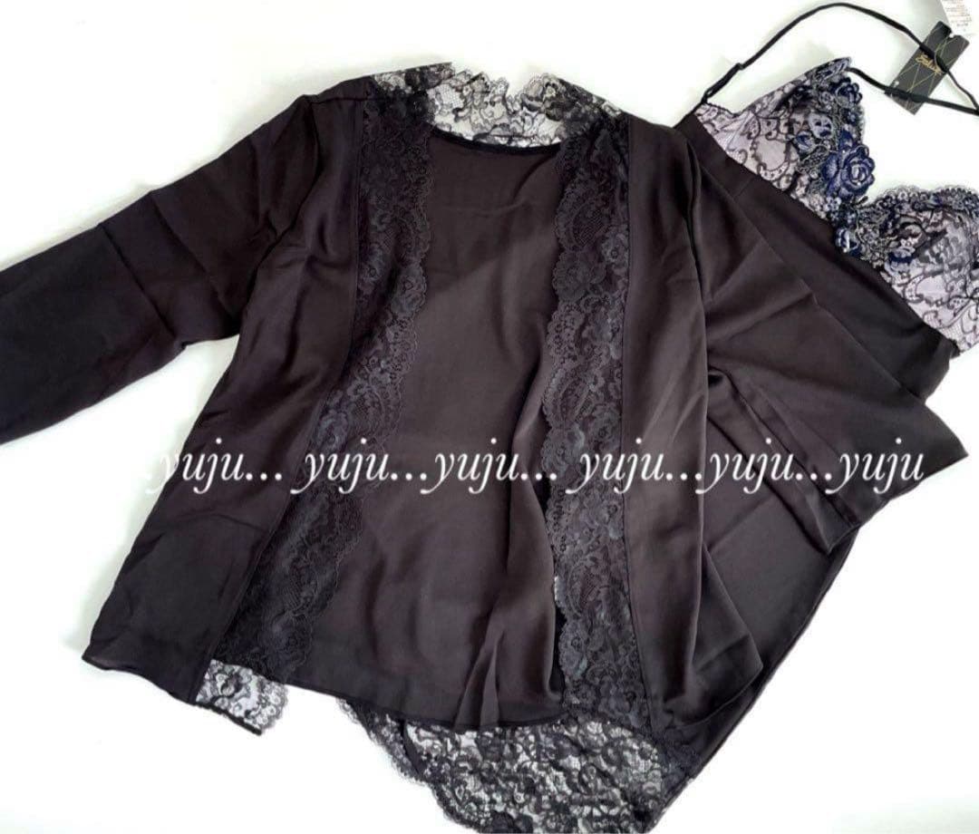 サルート/10 新品タグ付 ガウン＆スリップ 2点セット M黒