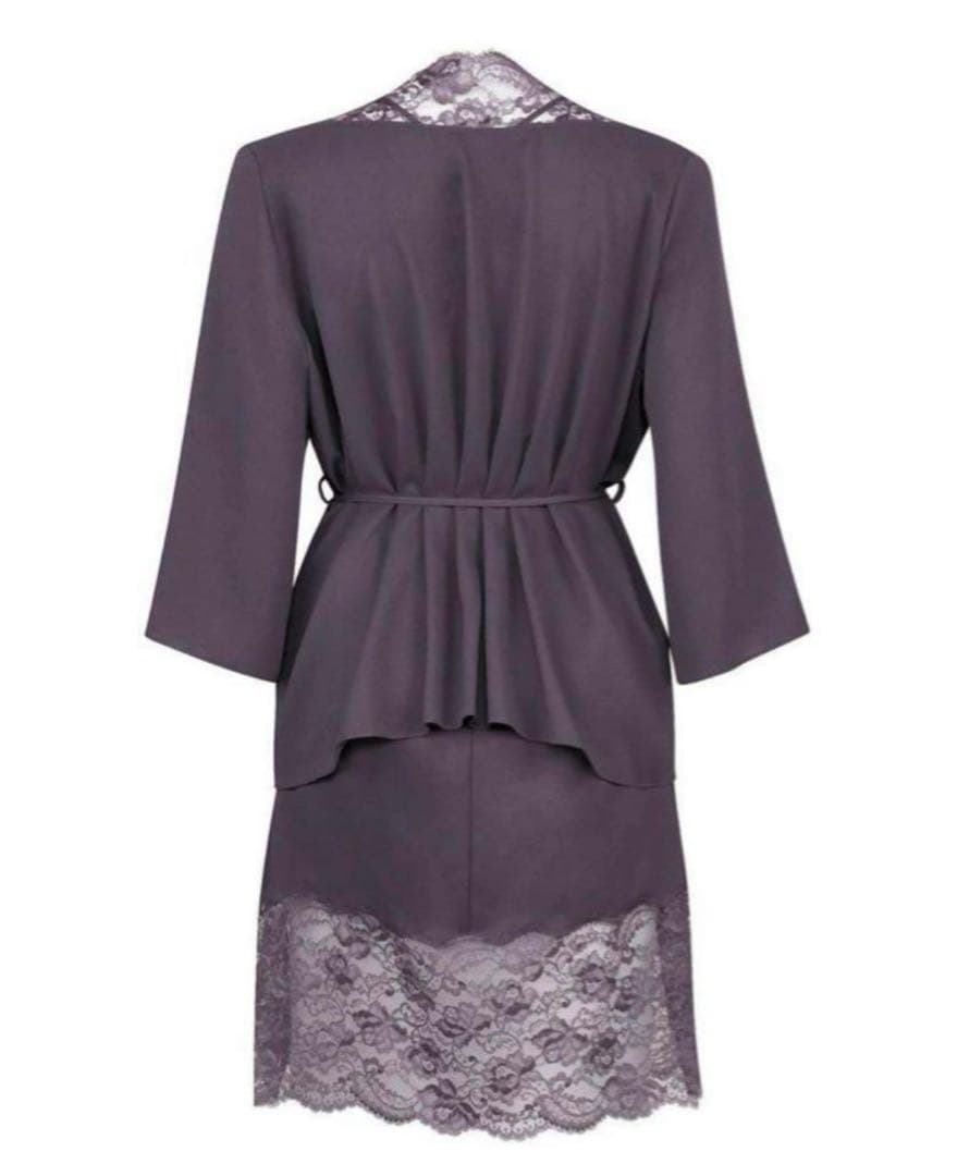 サルート/10 新品タグ付 ガウン＆スリップ 2点セット M黒