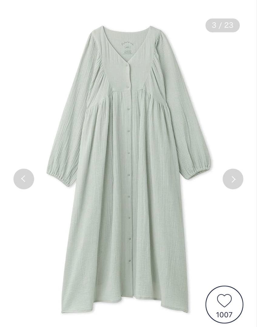 ジェラートピケ　マタニティガーゼワンピース　ミント　新品未使用