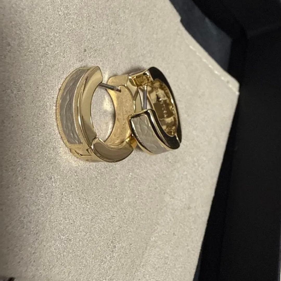 BONAVENTURA ラウンドピアス ゴールド(グレージュ)