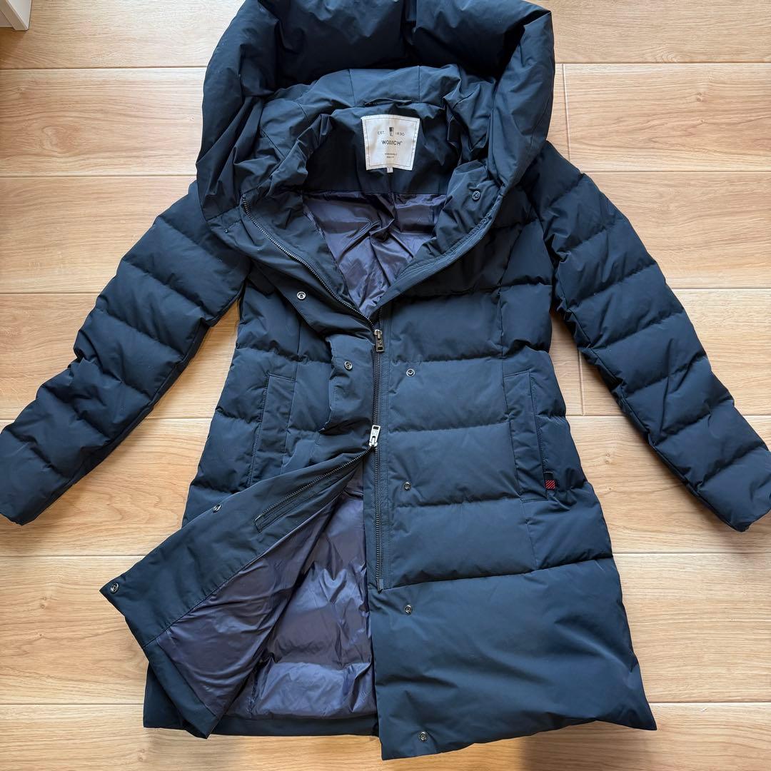 希少✨ウールリッチ　PUFFY PRESCOTT フーディダウンコート　ネイビー