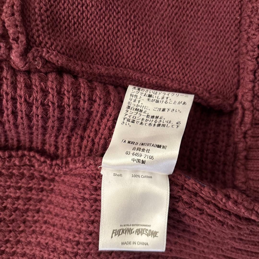 FUCKING AWESOME LIBRARY SWEATER ピンズ付き