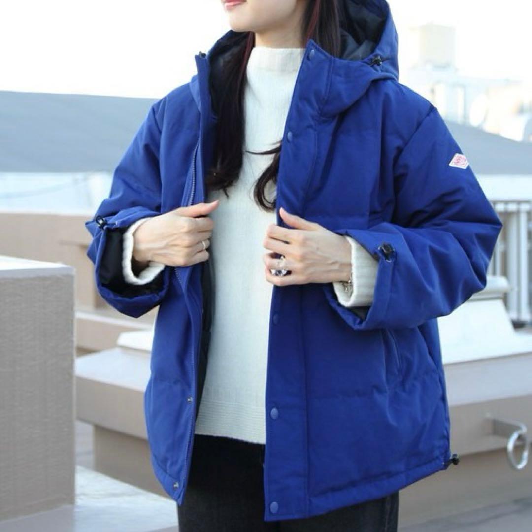 ダントン フード付き ダウンジャケット 撥水 Bshop 近年モデル 青