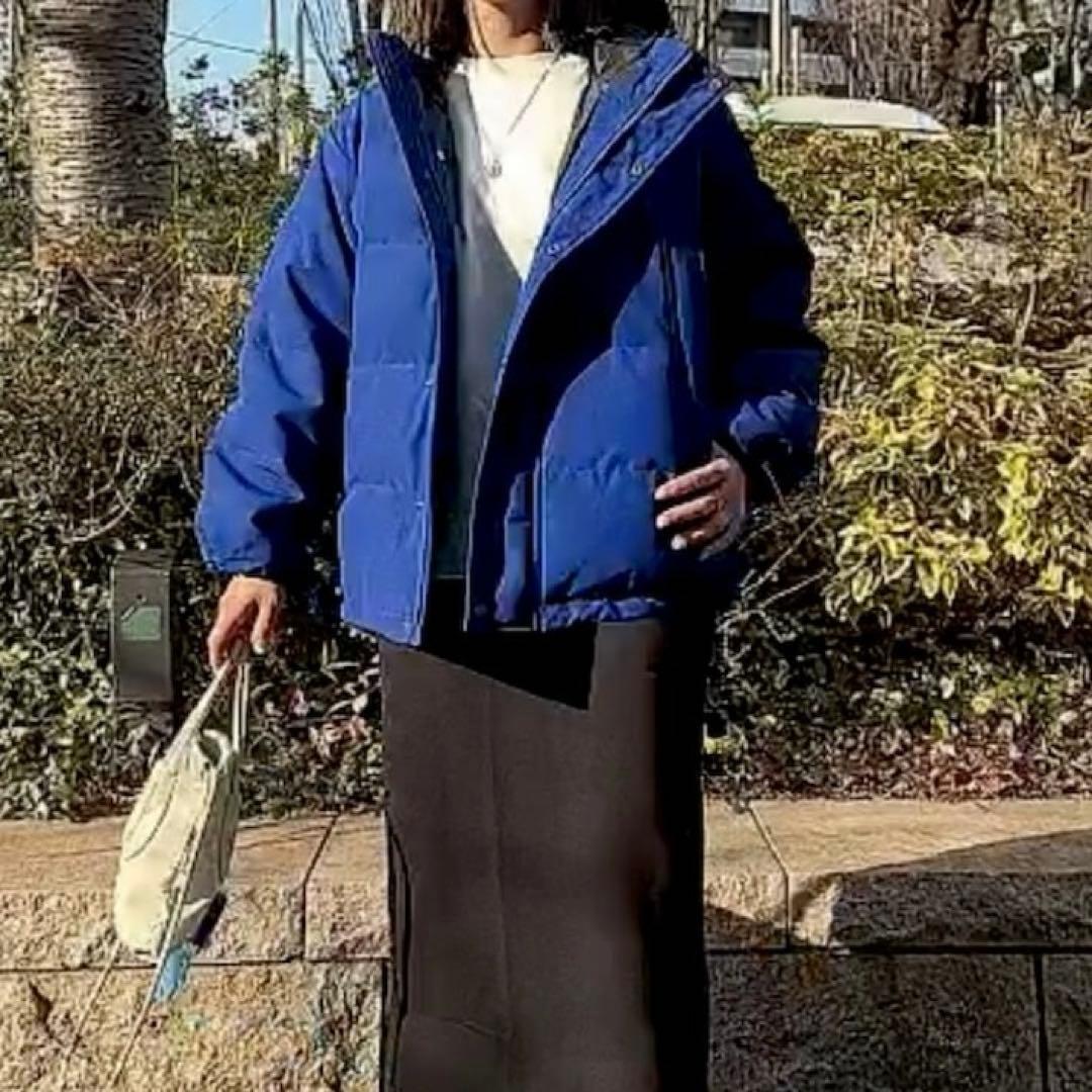 ダントン フード付き ダウンジャケット 撥水 Bshop 近年モデル 青