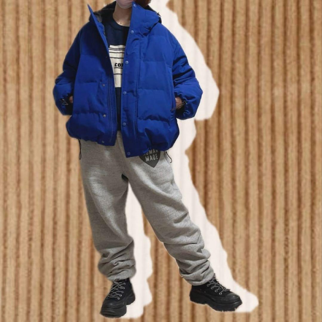 ダントン フード付き ダウンジャケット 撥水 Bshop 近年モデル 青