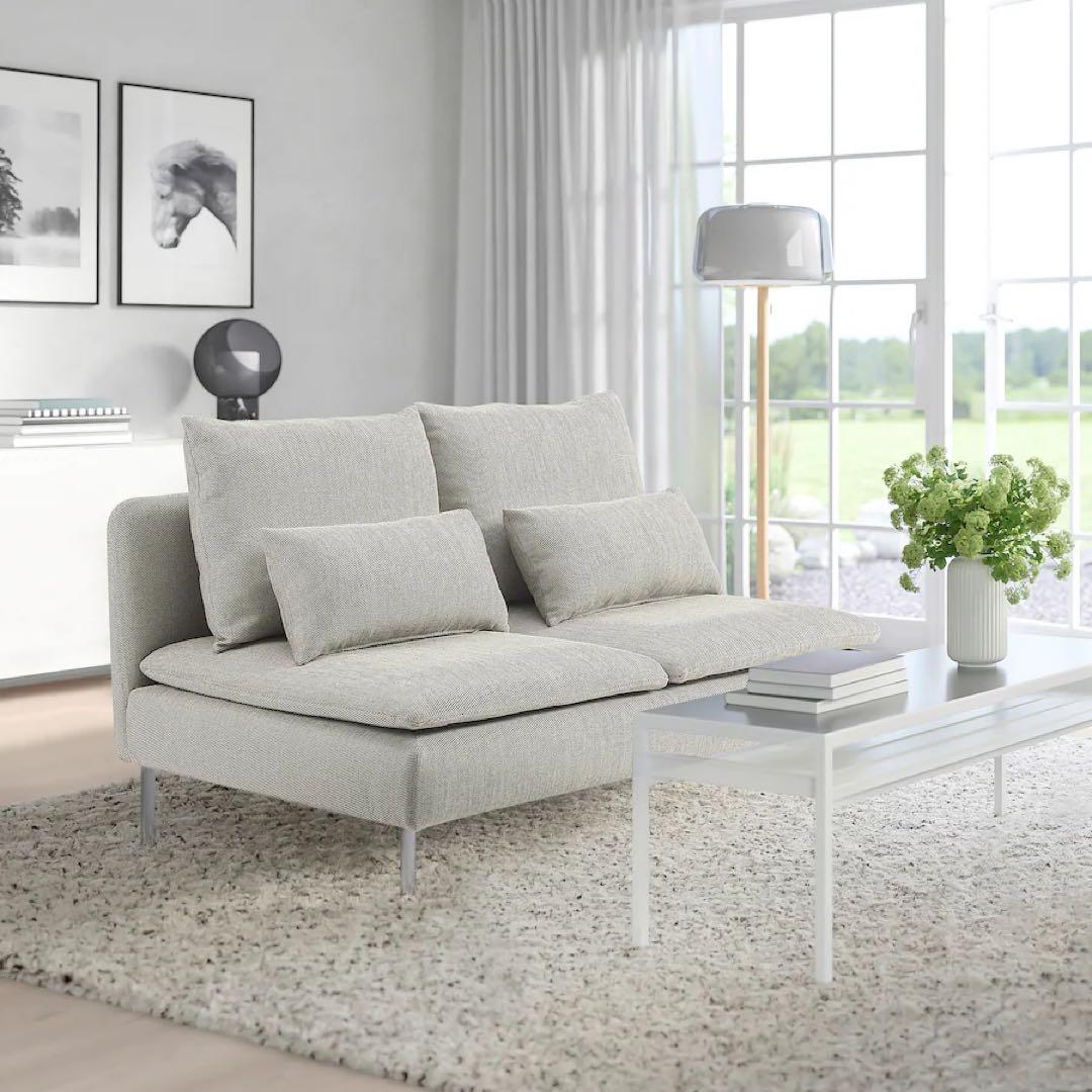 イケア ソーデルハムン カバー 3人掛けコンパクトソファセクション用