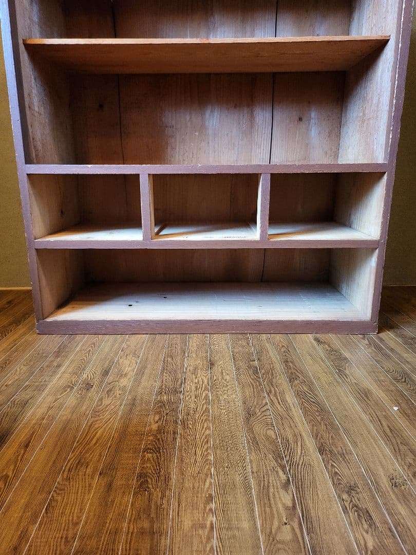 ガラス戸棚　引き出し　4杯　ゆらゆらガラス　古道具　アンティーク