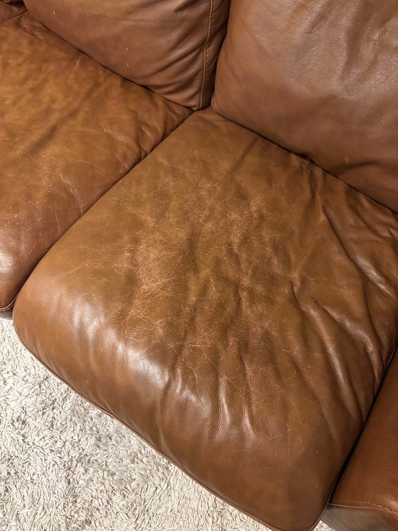 unicoブラウンレザー ソファセット　 ３人掛け２人掛け１人掛け