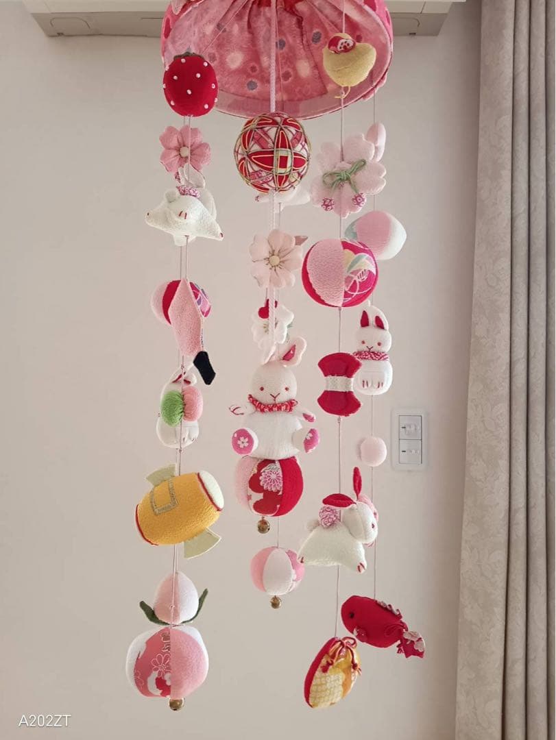 ひな祭り つるし雛飾り 初節句　桃の節句　ひなもも　中サイズ