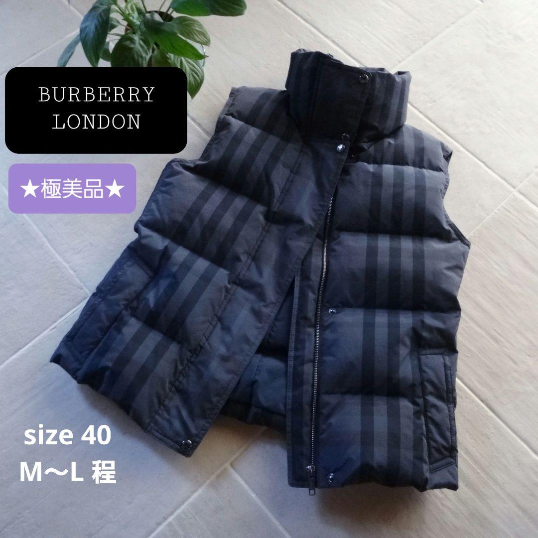 ★極美品★　BURBERRY LONDON　ダウン　ベスト　チェック柄　40号