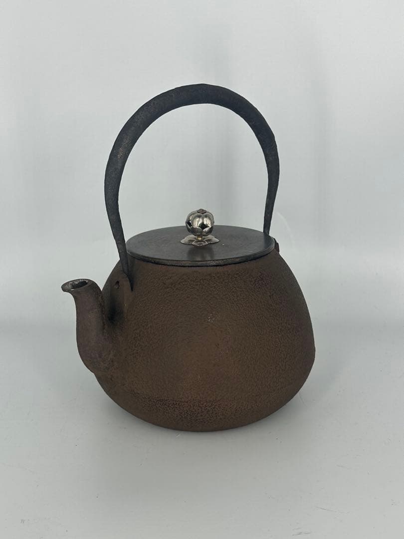 宝珠型　鉄瓶　龍文堂　箱付き　煎茶道具