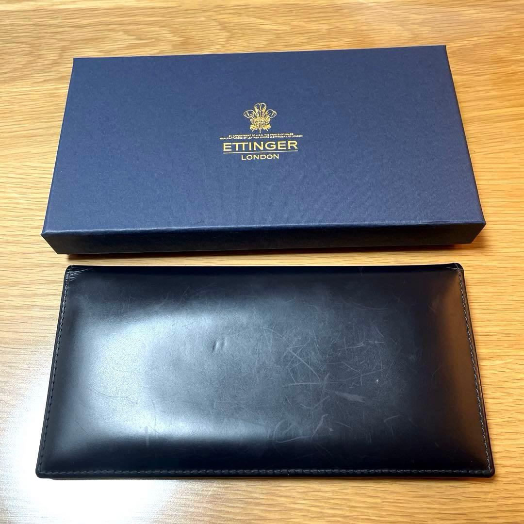 ETTINGER 長財布 ネイビー