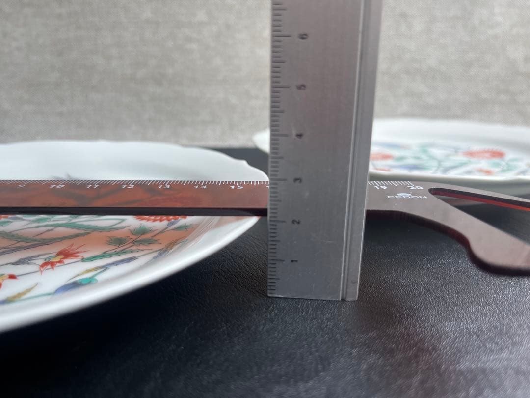 古琳庵窯　更紗絵　銘々皿　5枚