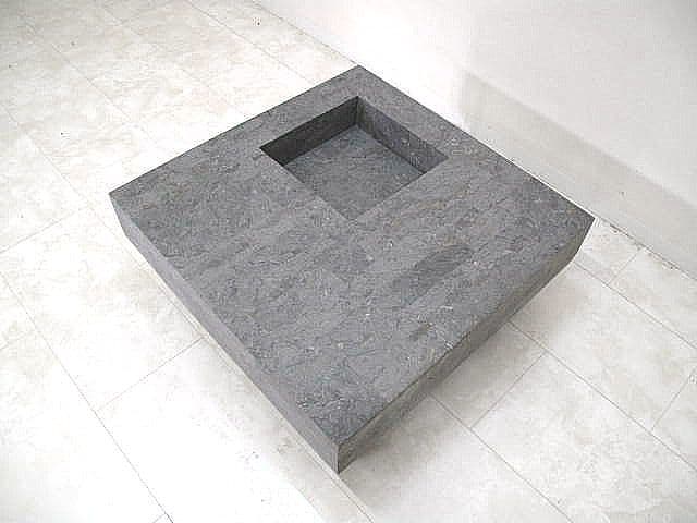 フクラ「ELT001」スクエアセンターテーブル 80cm グレーストーン約18万