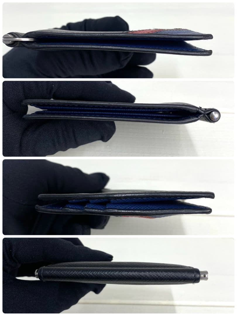 極美品✨PRADA プラダ　マネークリップ　サフィアーノ　メタルロゴ　レザー