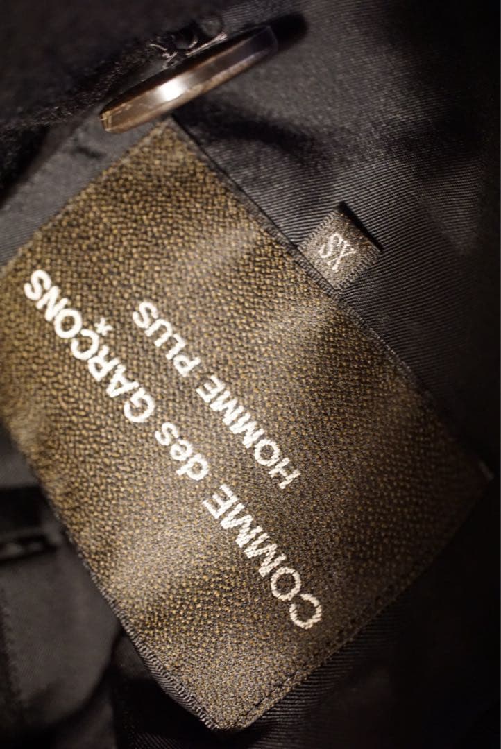 コムデギャルソン オムプリュス 18aw 捻れ カシミヤ ウール コート 黒