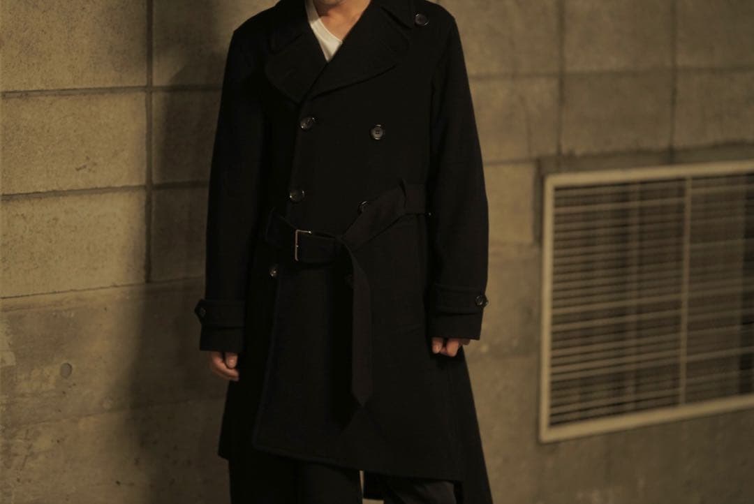 コムデギャルソン オムプリュス 18aw 捻れ カシミヤ ウール コート 黒